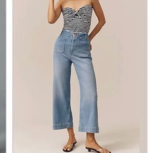 Maeve Colette Cropped Wide Leg Jeans from Anthropologie